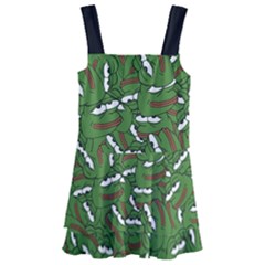 Pepe The Frog Face Pattern Green Kekistan Meme Kids  Layered Skirt Swimsuit by snek