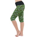 Pepe the Frog Face pattern Green Kekistan meme Lightweight Velour Cropped Yoga Leggings View2