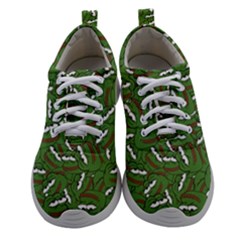 Pepe The Frog Face Pattern Green Kekistan Meme Women Athletic Shoes by snek