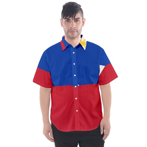 Flag Of The Philippines Men s Short Sleeve Shirt by abbeyz71