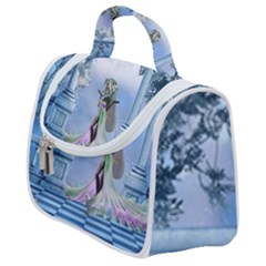 Cute Fairy With Dove Satchel Handbag by FantasyWorld7