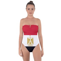 Flag Of Egypt Tie Back One Piece Swimsuit by abbeyz71