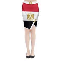 Flag Of Egypt Midi Wrap Pencil Skirt