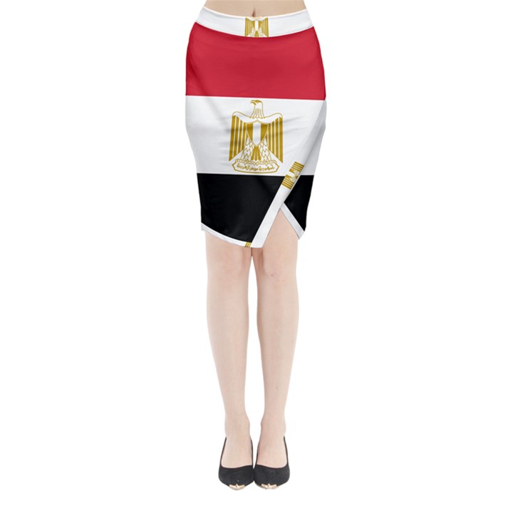 Flag of Egypt Midi Wrap Pencil Skirt