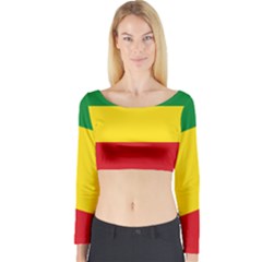 Ethiopia Tricolor Long Sleeve Crop Top