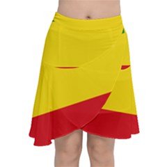 Flag Of Ethiopia Chiffon Wrap Front Skirt by abbeyz71