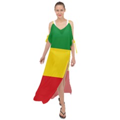 Flag Of Ethiopia Maxi Chiffon Cover Up Dress by abbeyz71
