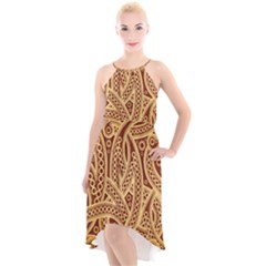 Fine Pattern High-low Halter Chiffon Dress  by Sobalvarro