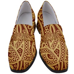 Fine Pattern Women s Chunky Heel Loafers by Sobalvarro