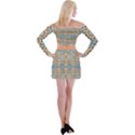 Motif Off Shoulder Top with Mini Skirt Set View2