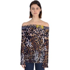 Cheetah By Traci K Off Shoulder Long Sleeve Top by tracikcollection