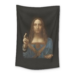 Salvator Mundi Leonardo Davindi 1500 Jesus Christ Savior Of The World Original Paint Most Expensive In The World Small Tapestry by snek