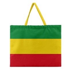 Flag Of Ethiopia Zipper Large Tote Bag by abbeyz71