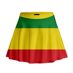 Flag Of Ethiopia Mini Flare Skirt by abbeyz71