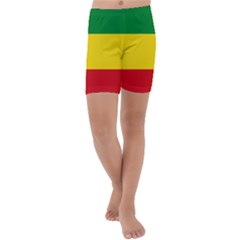 Flag Of Ethiopia Kids  Lightweight Velour Capri Yoga Leggings by abbeyz71