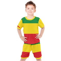 Flag Of Ethiopia Kids  Tee And Shorts Set by abbeyz71