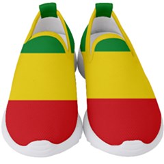 Current Flag Of Ethiopia Kids  Slip On Sneakers by abbeyz71