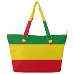 Current Flag Of Ethiopia Full Print Shoulder Bag by abbeyz71