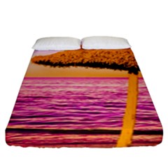 Pop Art Beach Umbrella  Fitted Sheet (king Size) by essentialimage