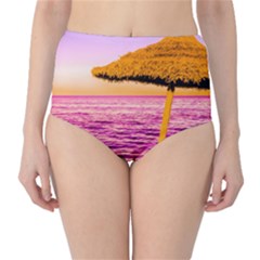 Pop Art Beach Umbrella  Classic High-waist Bikini Bottoms by essentialimage