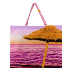 Pop Art Beach Umbrella  Zipper Large Tote Bag by essentialimage