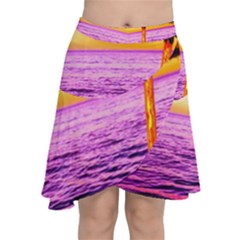 Pop Art Beach Umbrella  Chiffon Wrap Front Skirt by essentialimage