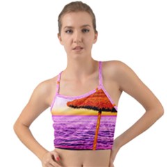 Pop Art Beach Umbrella  Mini Tank Bikini Top by essentialimage