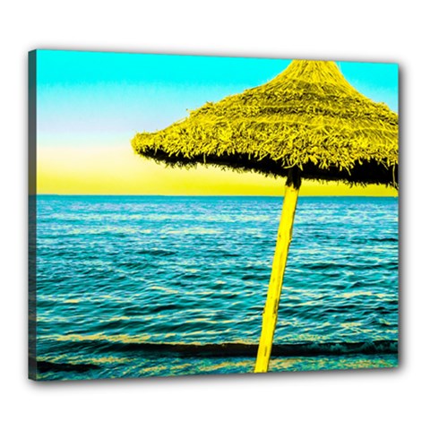 Pop Art Beach Umbrella  Canvas 24  X 20  (stretched) by essentialimage