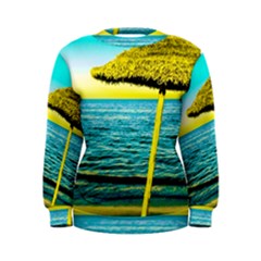 Pop Art Beach Umbrella  Women s Sweatshirt