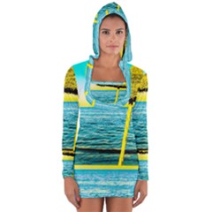 Pop Art Beach Umbrella  Long Sleeve Hooded T-shirt by essentialimage