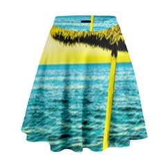 Pop Art Beach Umbrella  High Waist Skirt