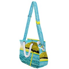 Pop Art Beach Umbrella  Rope Handles Shoulder Strap Bag