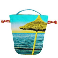 Pop Art Beach Umbrella  Drawstring Bucket Bag