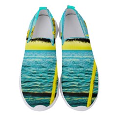 Pop Art Beach Umbrella  Women s Slip On Sneakers