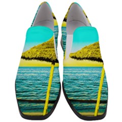 Pop Art Beach Umbrella  Women Slip On Heel Loafers