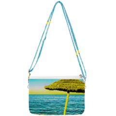 Pop Art Beach Umbrella  Double Gusset Crossbody Bag