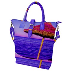 Pop Art Beach Umbrella  Buckle Top Tote Bag by essentialimage