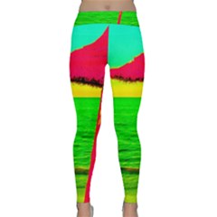 Pop Art Beach Umbrella Classic Yoga Leggings by essentialimage