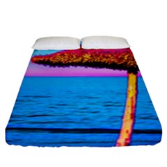 Pop Art Beach Umbrella  Fitted Sheet (king Size) by essentialimage