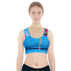 Pop Art Beach Umbrella  Sports Bra With Pocket by essentialimage