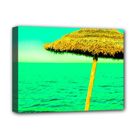 Pop Art Beach Umbrella  Deluxe Canvas 16  X 12  (stretched)  by essentialimage