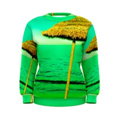 Pop Art Beach Umbrella  Women s Sweatshirt by essentialimage