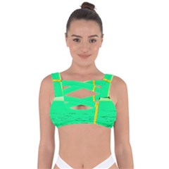 Pop Art Beach Umbrella  Bandaged Up Bikini Top by essentialimage