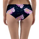 Dunkaroos Funfetti Print Dark Blue 1 Reversible Mid-Waist Bikini Bottoms View2