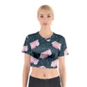 Dunkaroos Funfetti Print Dark Blue 1 Cotton Crop Top View1