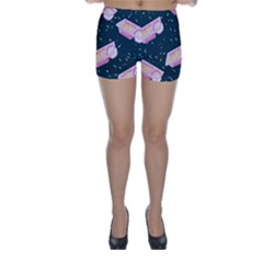 Dunkaroos Funfetti Print Dark Blue 1 Skinny Shorts by elizabethjonesstyling