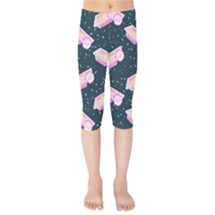 Dunkaroos Funfetti Print Dark Blue 1 Kids  Capri Leggings 