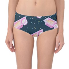 Dunkaroos Funfetti Print Dark Blue 1 Mid-waist Bikini Bottoms