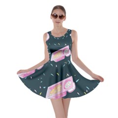 Dunkaroos Funfetti Print Dark Blue 1 Skater Dress