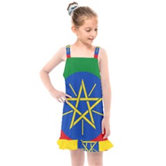 Current Flag Of Ethiopia Kids  Overall Dress by abbeyz71
